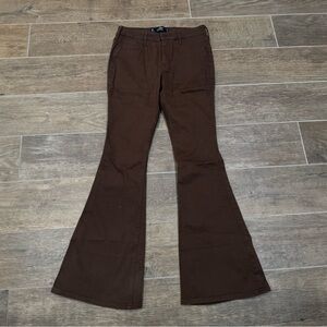 Hollister High Rise Vintage Flare Brown Soft Stretch 5R 27/32 70s bellbottom